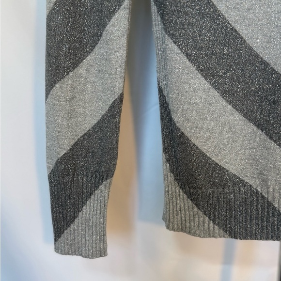 Express Design Studio Metallic Chevron Sweater – Size Small Holiday Top - Picture 5 of 6